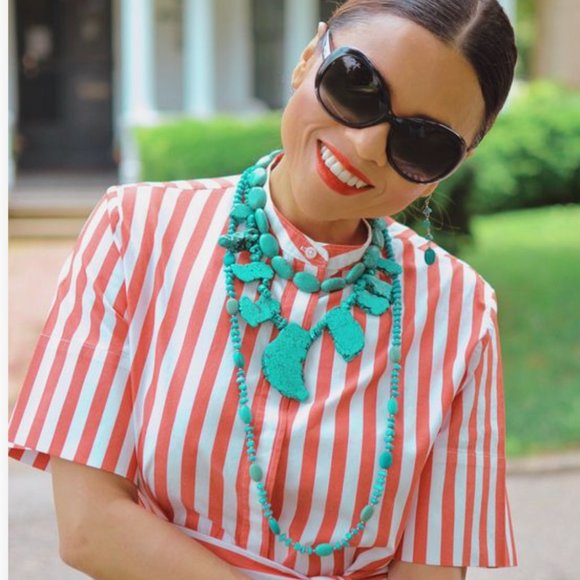 Vintage turquoise Multi-Strand/6 Strand Turquoise Necklace - Picture 2 of 6